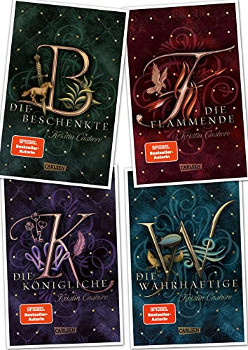 Kristin Cashore Die sieben Königreiche Serie Die Beschenkte - Die Flammende - Die Königliche - Die Wahrhaftige (Carlsen Verlag Taschenbuch)