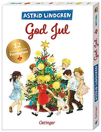 Astrid Lindgren. God Jul. 12 wunderschöne Weihnachtskarten zum Verschicken: Stimmungsvolle Postkarten mit wunderschönen Illustrationen aus den Kinderbuch-Klassikern von Astrid Lindgren