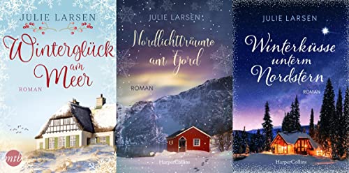 3 wunderschöne Winterromane von Julie Larsen im Set + 1 exklusives Postkartenset