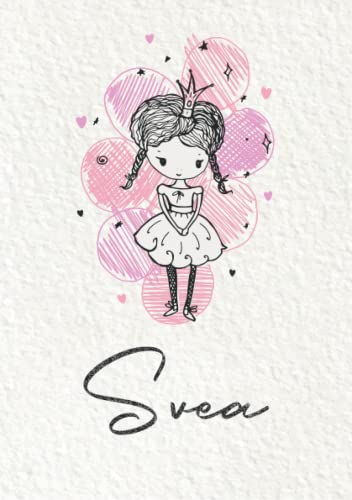 Svea: Notizbuch A5 | Personalisierter vorname Svea | Geburtstagsgeschenk für Frau, Mutter, Schwester, Tochter | Design: Kleine Prinzessin | 120 Seiten liniert, Kleinformat A5 (14,8 x 21 cm)