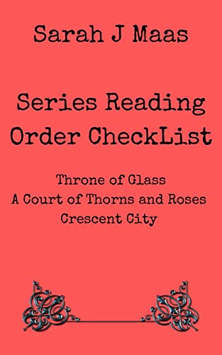 Sarah J Maas Series Reading Order Checklist