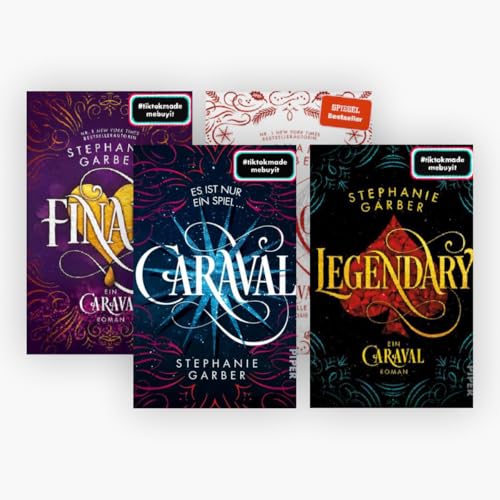 Die Caraval-Serie Band 1-4 plus 1 exklusives Postkartenset