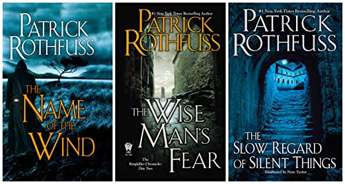 Patrick Rothfuss’s Kingkiller Chronicle Series 3 Books Set - The Name of the Wind, The Wise Man’s Fear, The Slow Regard of Silent Things (Hardcover Edition)
