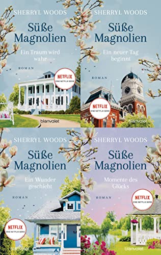 Süße Magnolien - Die Bücher zur Netflix-Serie Band 1-4 plus 1 exklusives Postkartenset