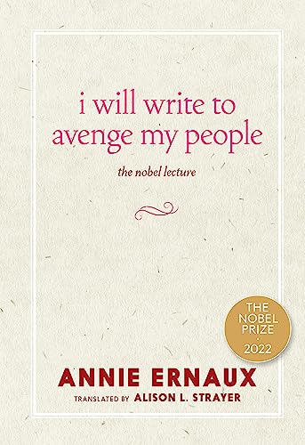 I Will Write to Avenge My People: The Nobel Lecture (English Edition)