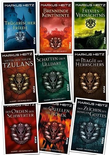 Ulldart Reihe von Markus Heitz - Zeit des Neuen 1,2,3 Die dunkle Zeit 1,2,3,4,5,6 (Piper Verlag Taschenbücher)