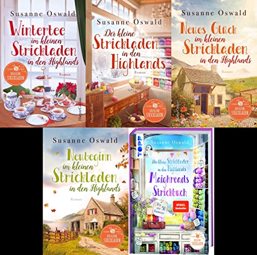 Der kleine Strickladen Band 1-4 + Maighreads Strickbuch + 1 exklusives Postkartenset