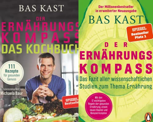 Bas Kast 2er Set bestehend aus: Der Ernährungskompass + Das Kochbuch plus 3 extra Lesezeichen