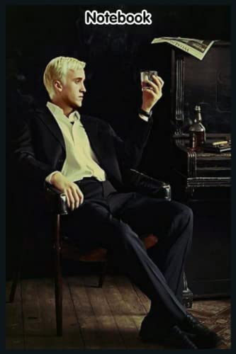 Draco Malfoy Notebook: Size 6 x 9 inches, Wide-Ruled, Lined blank , 110 Pages, Composition Notebook, Journal Writing Notebook
