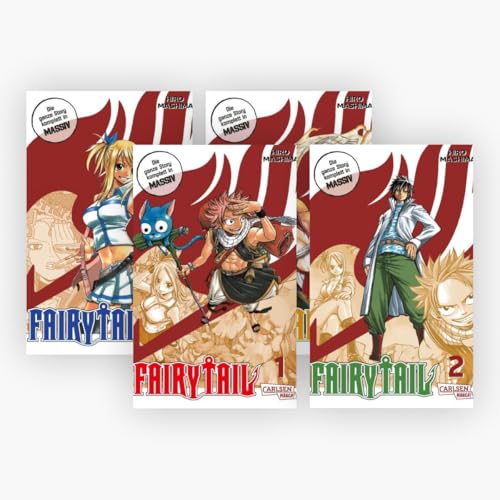 Fairy Tail Massiv Band 1-4 plus 1 exklusives Postkartenset
