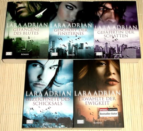 5x MIDNIGHT BREED von Lara Adrian - Gefangene des Blutes + Geschöpf der Finsternis + Gefährtin der Schatten + Gezeichnete des Schicksals + Erwählte der Ewigkeit