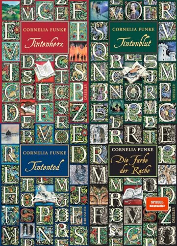 Tintenwelt Band 1-4 plus 1 exklusives Postkartenset