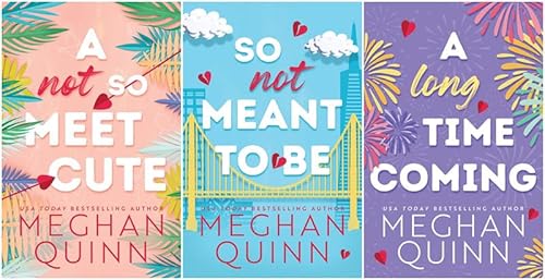 Meghan Quinn Bestselling 3 Books Set - A Not So Meet Cute, So Not Meant to Be, A Long Time Coming
