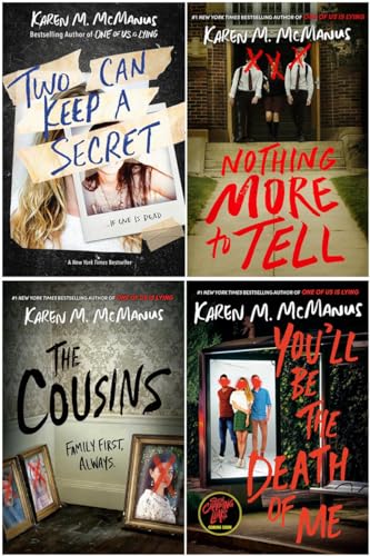 Karen M. McManus Bestselling 4 Books Collection - Two Can Keep a Secret, Nothing More to Tell, The Cousins, You'll Be the Death of Me
