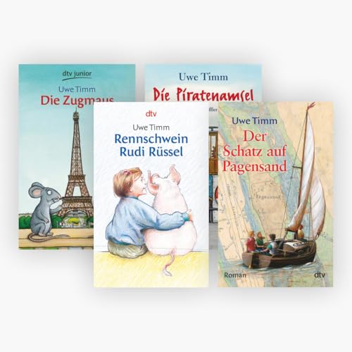 4 Kinderbuchklassiker von Uwe Timm im Set + 1 exklusives Postkartenset