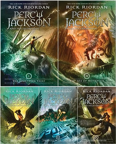 Percy Jackson and the Olympians Series 5 Books Set (Hardcover) - The Lightning Thief, The Sea of Monsters, The Titan's Curse, The Battle of the Labyrinth, The Last Olympian