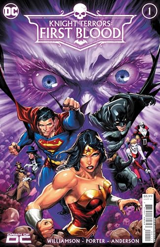 Knight Terrors: First Blood #1 Main Cover A by Howard Porter with Rated Comics acrylic backer
