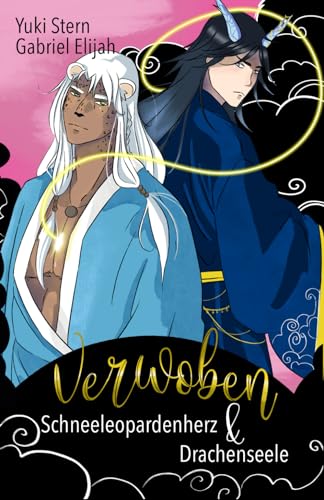 Verwoben: Schneeleopardenherz und Drachenseele: Magische High Fantasy mit MM Romance und trans Mann Held im Light Novel Cover Gewand