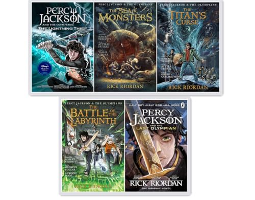 Percy Jackson and the Olympians: The Graphic Novel 5 Books Set - The Lightning Thief, The Sea of Monsters, The Titan's Curse, The Battle of the Labyrinth, The Last Olympian