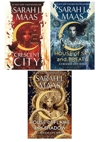 Sarah J. Maas Crescent City Series 3 Books Set (Hardcover) - House of Earth and Blood, House of Sky and Breath, House of Flame and Shadow
