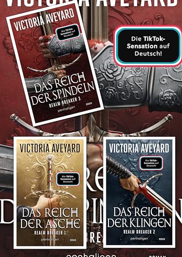 Realm Breaker Serie von Victoria Aveyard Das Reich der Asche, Das Reich der Klingen, Das Reich der Spindeln (penhaligon Verlag)