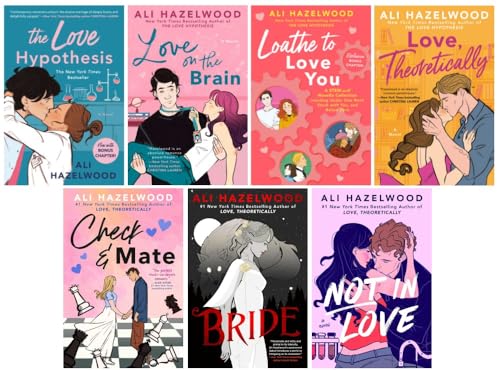 Ali Hazelwood Bestselling Love Series 7 Books Collection (The Love Hypothesis; Love on the Brain; Loathe to Love You; Love, Theoretically; Check & Mate; Bride; Not in Love)