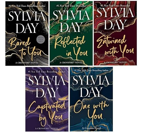 Sylvia Day Crossfire Series 5 Books Set - Bared to You, Reflected in You, Entwined with You, Captivated By You, One with You