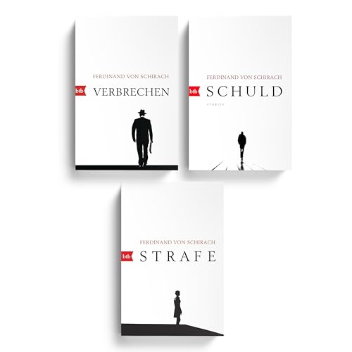 Ferdinand von Schirach 3er Bücherset: Strafe, Schuld, Verbrechen + Exklusivem Lesezeichen – Spannende True Crime Kriminalgeschichten für Krimifans und Thrillerliebhaber