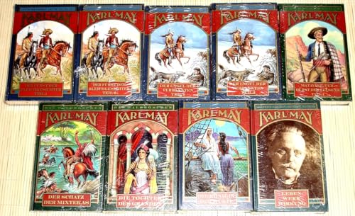 9x KARL MAY Weltbild SammlerEditionen - Der Fürst der Bleichgesichter 1 & 2 + Der Engel der Verbannten 1 & 2 + Matavase, der Fürst des Felsens + Der Schatz der Mixtekas + Die Königin der Wüste...
