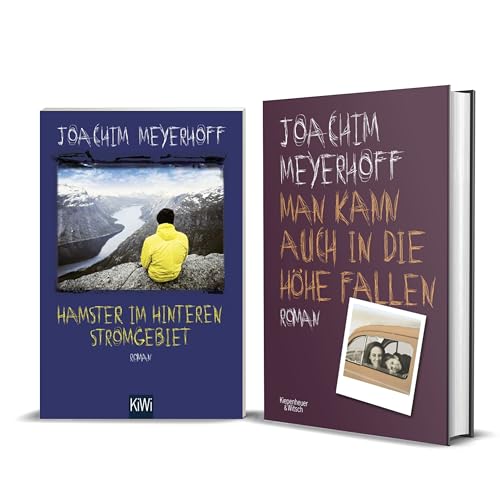 Joachim Meyerhoff Bücher-Set: "Hamster im hinteren Stromgebiet" (Taschenbuch) & "Man kann auch in die Höhe fallen" (Gebundene Ausgabe) + Lesezeichen | Humorvolle Bestseller-Romane über Familie & Leben
