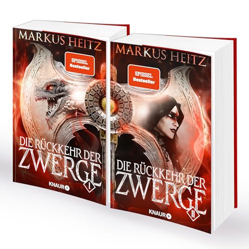 Die Rückkehr der Zwerge 1 & 2: Roman von Markus Heitz, Bücherset inkl. Lesezeichen – Fantasy-Bestseller über epische Abenteuer & Zwergen-Sagas – Perfekt für Fans und als Geschenk für Fantasy-Liebhaber