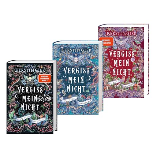 Vergissmeinnicht Trilogie von Kerstin Gier – Was man bei Licht nicht sehen kann, Was bisher verloren war, Was die Welt zusammenhält – Bücherset inkl. Lesezeichen – Fantasy-Bestseller Geschenkidee
