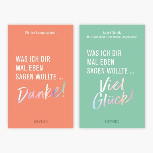 Was ich dir mal eben sagen wollte: Danke + Viel Glück im Set + 1 exklusives Postkartenset