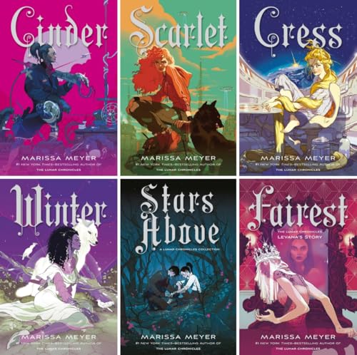 The Lunar Chronicles Series 6-Book Collection Set - Cinder, Scarlet, Cress, Winter, Stars Above, Fairest