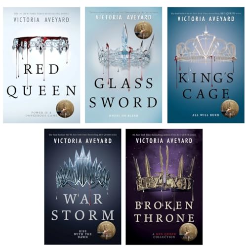 Red Queen Series 5-Book Set (Book 1 to 5) - Red Queen, Glass Sword, King's Cage, War Storm, Broken Throne