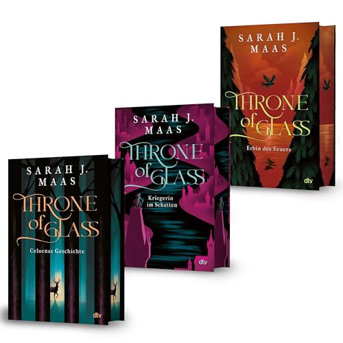 Throne of Glass Buchset von Sarah J. Maas – Celaenas Geschichte, Kriegerin im Schatten & Erbin des Feuers – Epische Fantasy-Trilogie + Exklusives Lesezeichen – Perfekt für Fans von Magie & Abenteuern