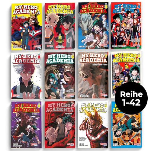 My Hero Academia Manga Box Set (Band 1–42) – Komplettsammlung - Offizielle Shonen Jump Edition - Inkl. exklusivem Comic-Design Lesezeichen - MHA Gesamtausgabe für Fans & Sammler